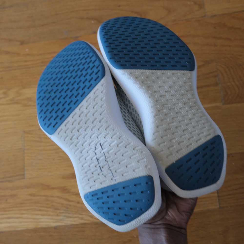 Allbirds Tree Dashers Womens White Blue Sustainable Running Sneakers Size 9.5 - Picture 6 of 6